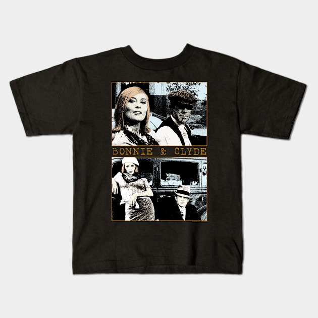 bonnie and clyde cintage cult grunge Kids T-Shirt by Genetics art